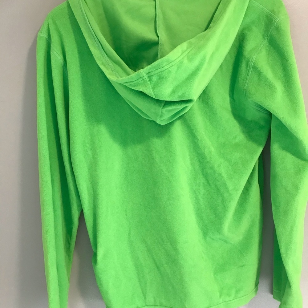 GUC Columbia Lime Green Fleece Hoodie Size Small - Picture 8 of 10